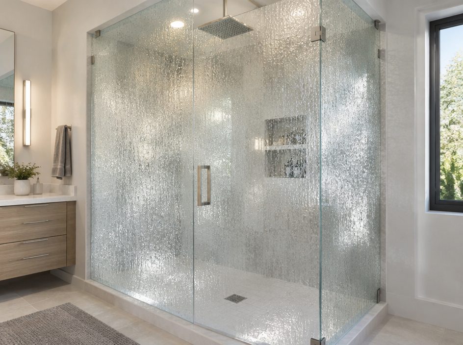 Rain shower glass sample